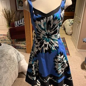 9West Dress Vibrant Blue/White/Black”final price”